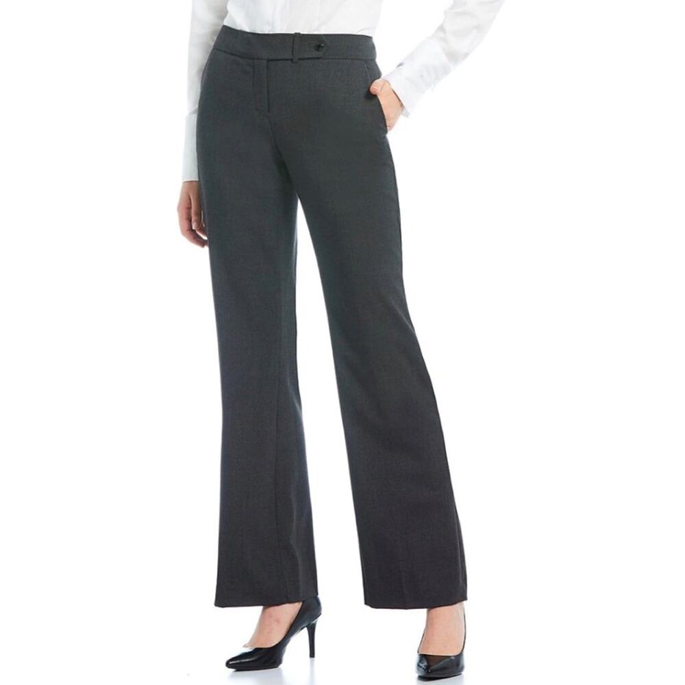 CALVIN KLEIN Gray Button Dress Pants